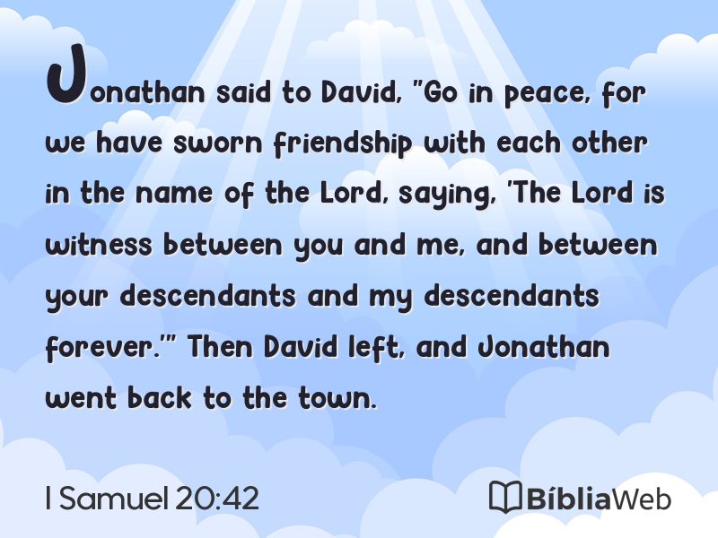 I Samuel 20:42 em imagem para compartilhar