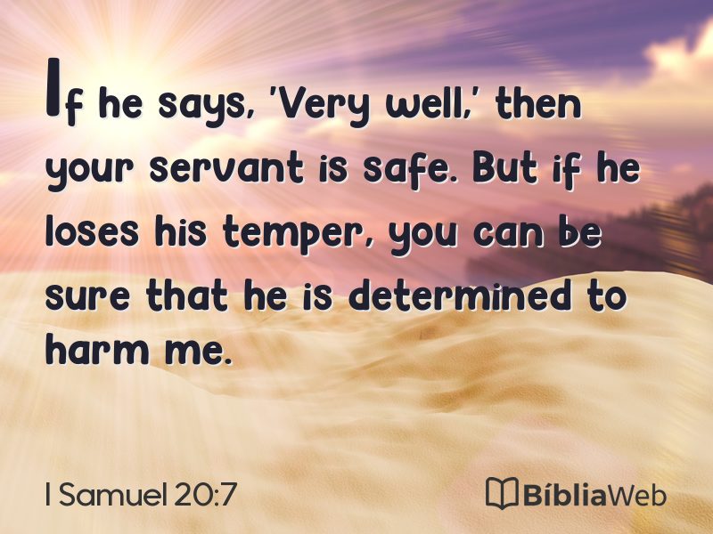 I Samuel 20:7 em imagem para compartilhar