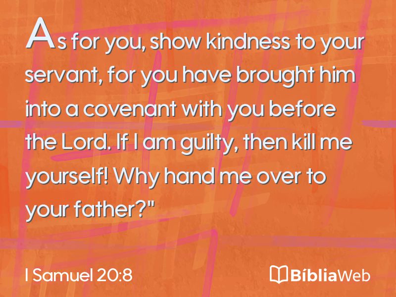 I Samuel 20:8 em imagem para compartilhar