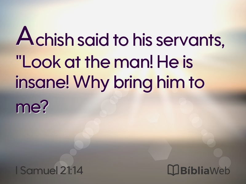 I Samuel 21:14 em imagem para compartilhar