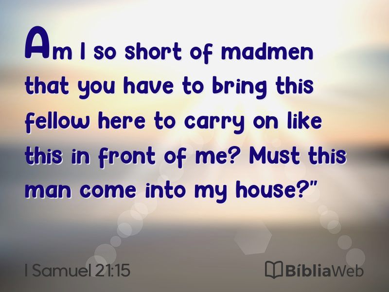I Samuel 21:15 em imagem para compartilhar
