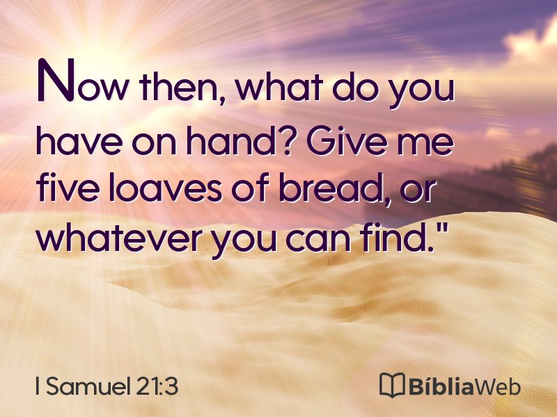 I Samuel 21:3 em imagem para compartilhar