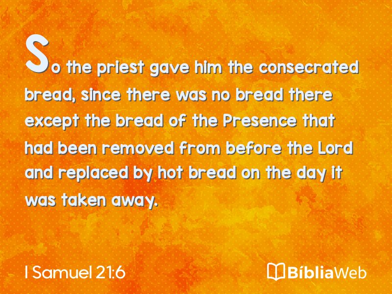 I Samuel 21:6 em imagem para compartilhar