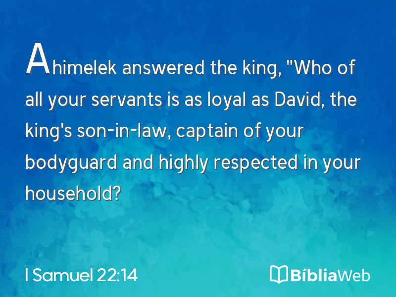 I Samuel 22:14 em imagem para compartilhar
