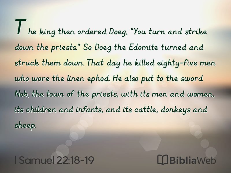 I Samuel 22:18-19 em imagem para compartilhar