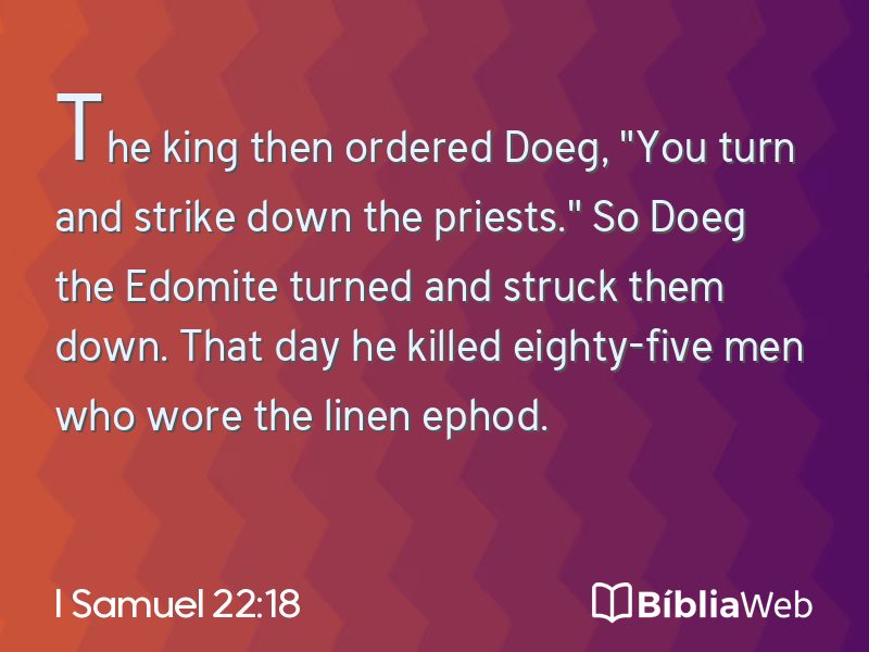 I Samuel 22:18 em imagem para compartilhar