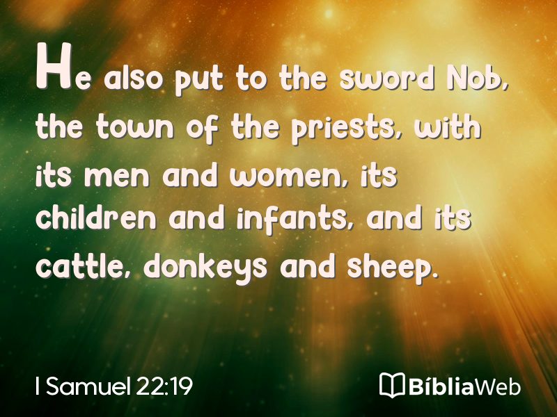 I Samuel 22:19 em imagem para compartilhar