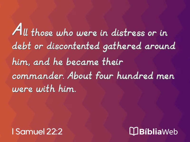 I Samuel 22:2 em imagem para compartilhar
