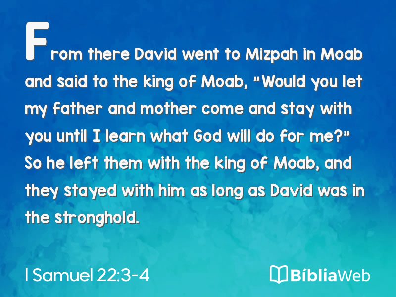 I Samuel 22:3-4 em imagem para compartilhar