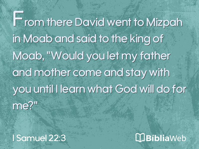 I Samuel 22:3 em imagem para compartilhar