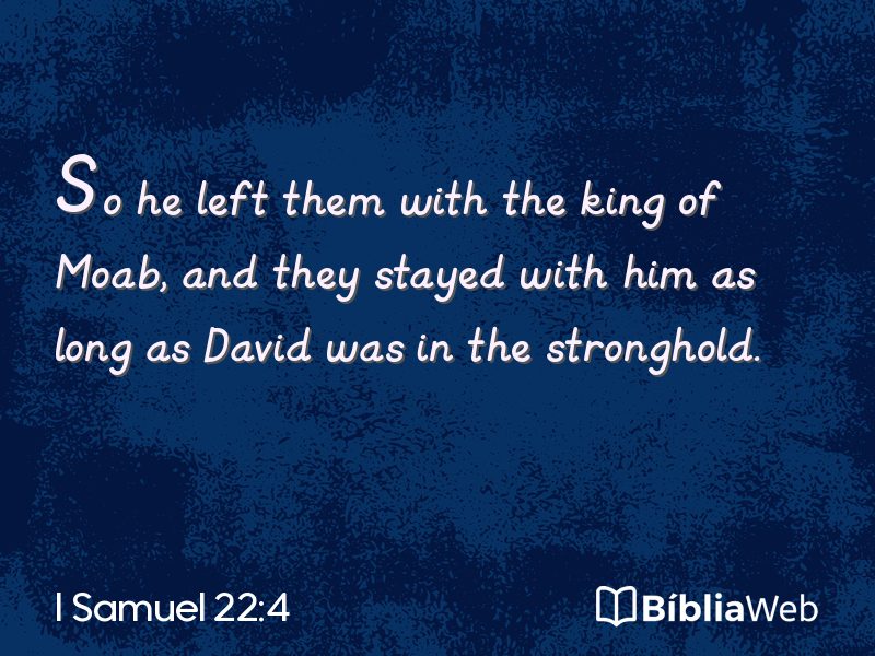 I Samuel 22:4 em imagem para compartilhar