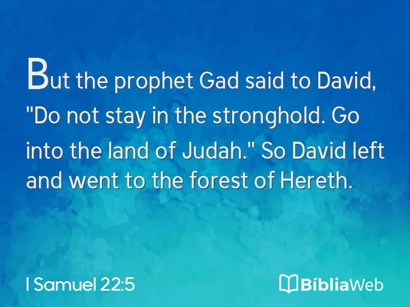 I Samuel 22:5 em imagem para compartilhar