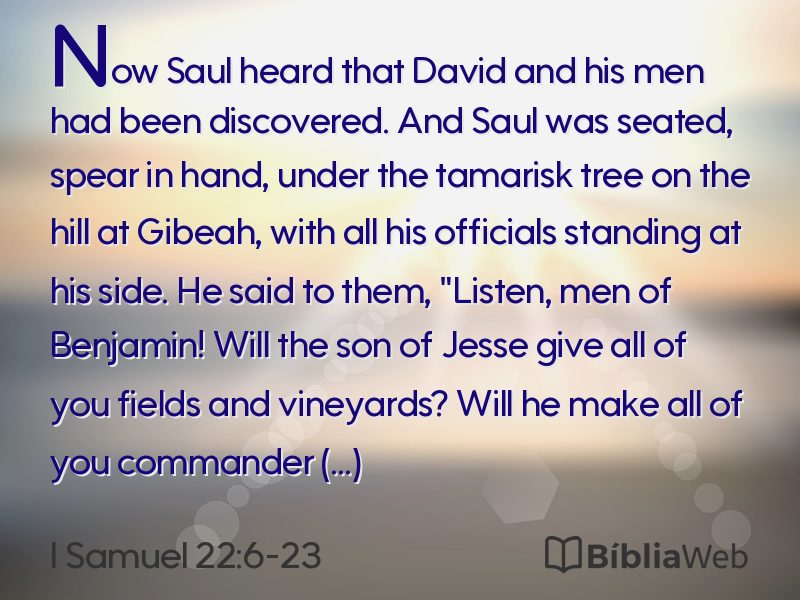 I Samuel 22:6-23 em imagem para compartilhar