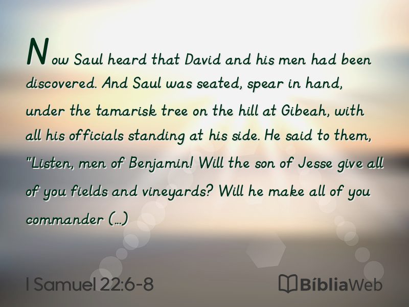 I Samuel 22:6-8 em imagem para compartilhar