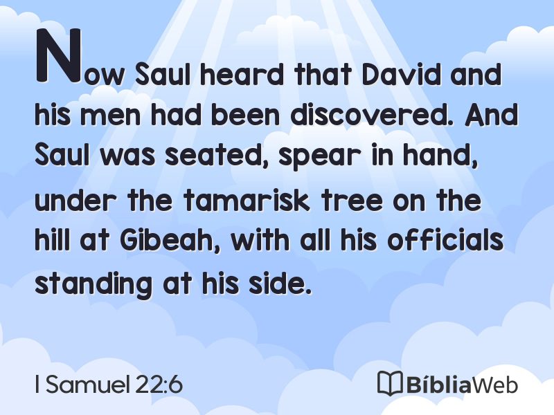 I Samuel 22:6 em imagem para compartilhar