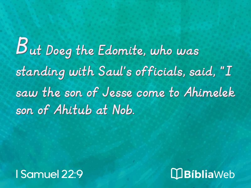 I Samuel 22:9 em imagem para compartilhar