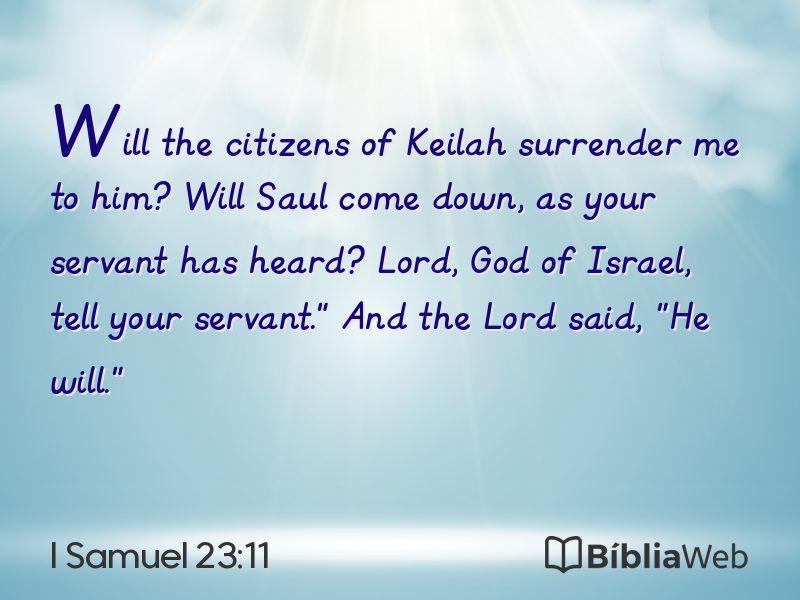 I Samuel 23:11 em imagem para compartilhar