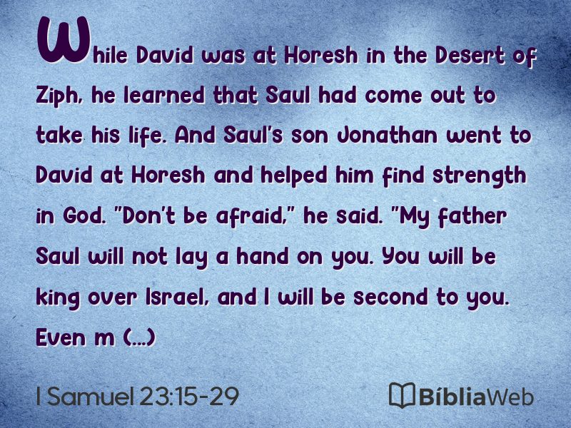 I Samuel 23:15-29 em imagem para compartilhar