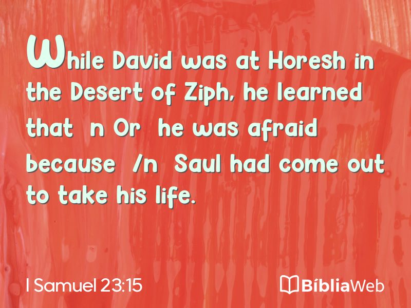 I Samuel 23:15 em imagem para compartilhar