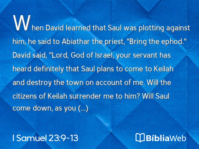 I Samuel 23:9-13 em imagem para compartilhar
