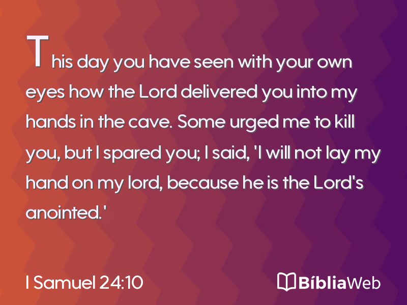 I Samuel 24:10 em imagem para compartilhar