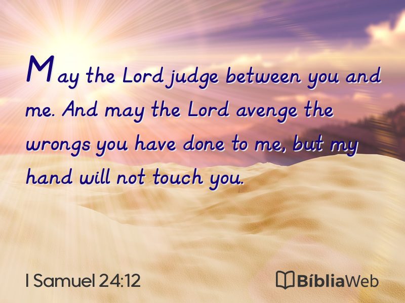 I Samuel 24:12 em imagem para compartilhar