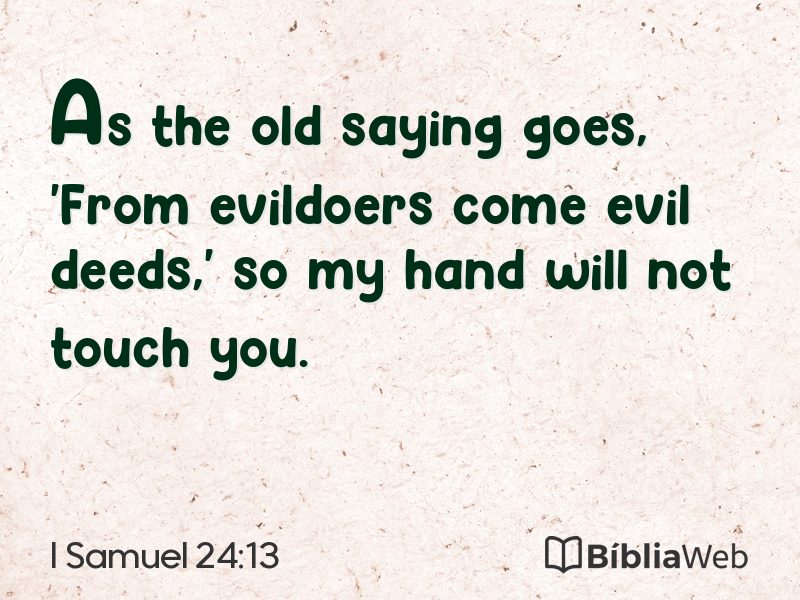 I Samuel 24:13 em imagem para compartilhar