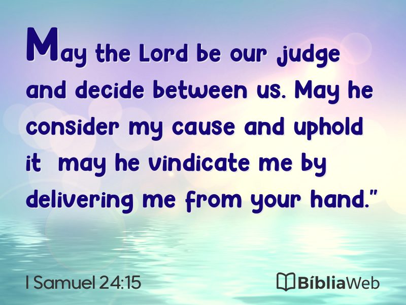 I Samuel 24:15 em imagem para compartilhar