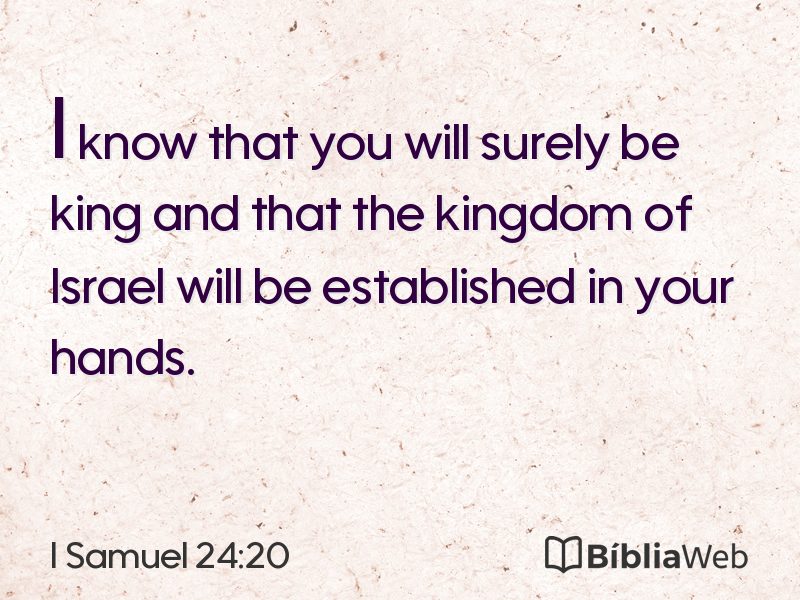 I Samuel 24:20 em imagem para compartilhar