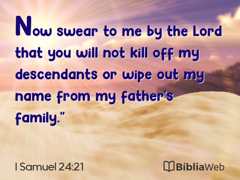 I Samuel 24:21 em imagem para compartilhar