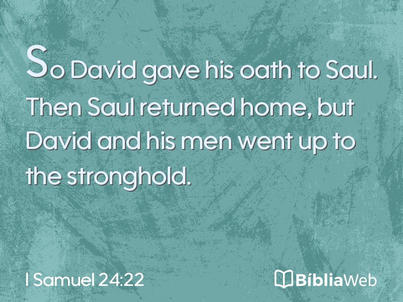 I Samuel 24:22 em imagem para compartilhar