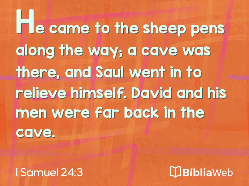I Samuel 24:3 em imagem para compartilhar