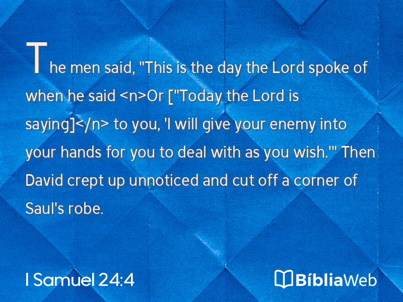I Samuel 24:4 em imagem para compartilhar