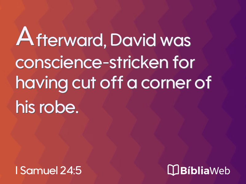 I Samuel 24:5 em imagem para compartilhar