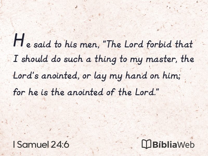 I Samuel 24:6 em imagem para compartilhar