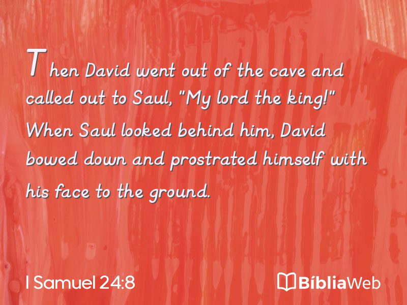 I Samuel 24:8 em imagem para compartilhar