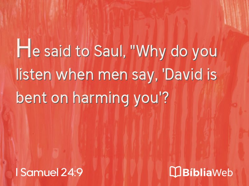 I Samuel 24:9 em imagem para compartilhar