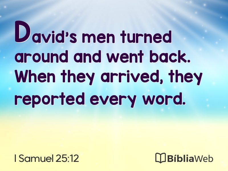 I Samuel 25:12 em imagem para compartilhar