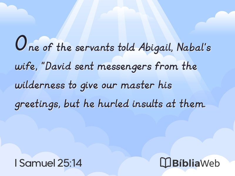 I Samuel 25:14 em imagem para compartilhar