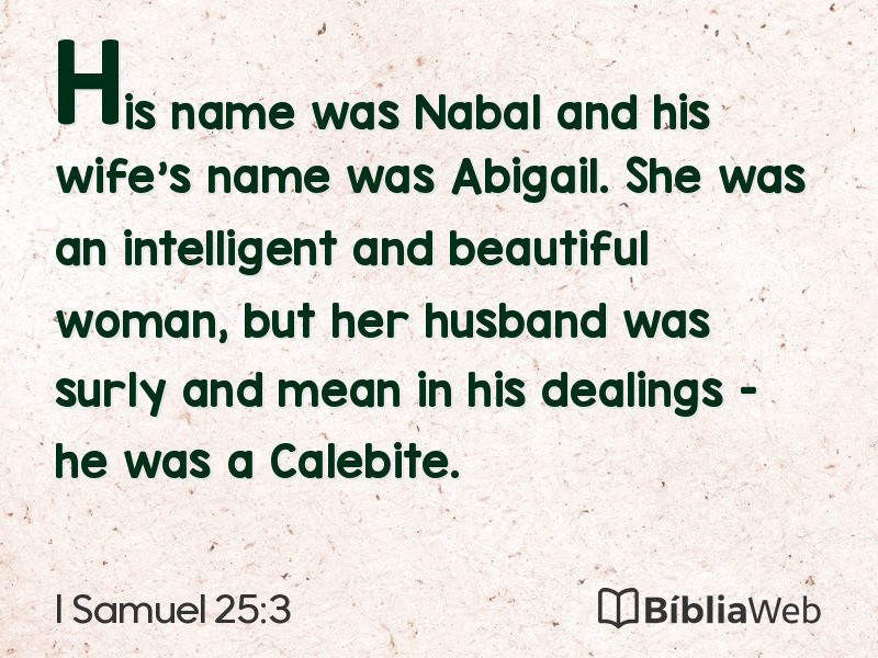 I Samuel 25:3 em imagem para compartilhar