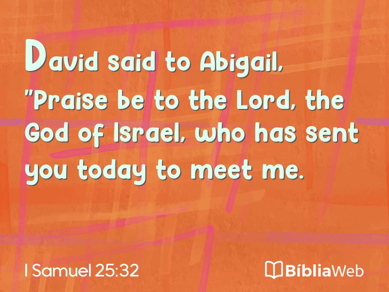 I Samuel 25:32 em imagem para compartilhar