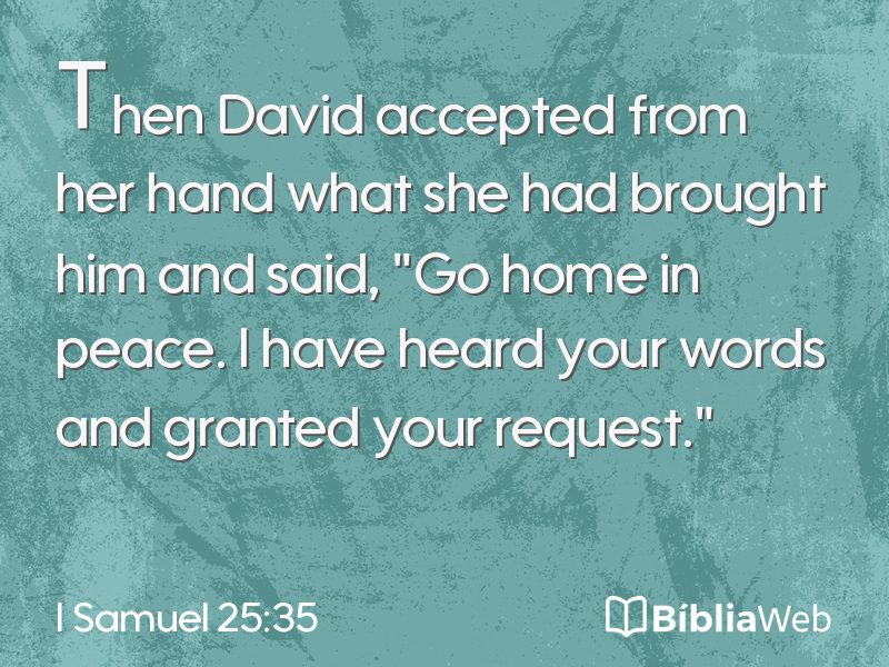 I Samuel 25:35 em imagem para compartilhar