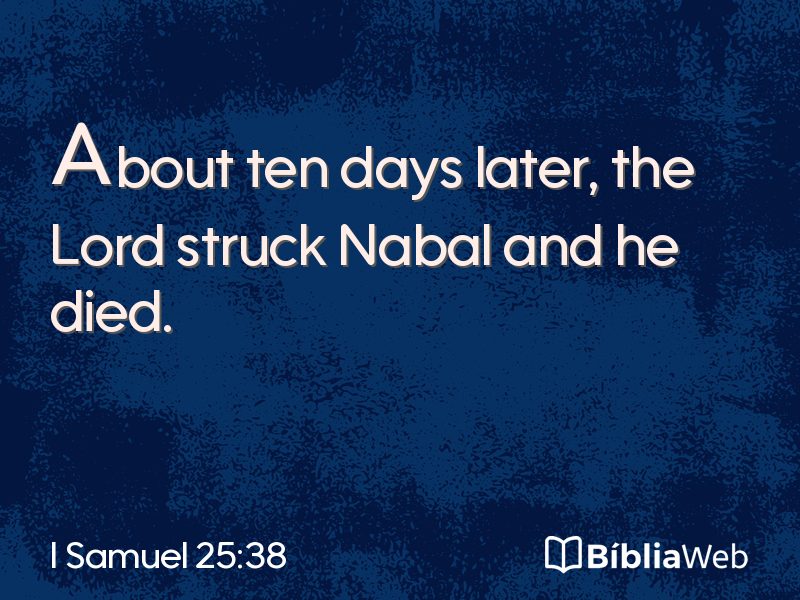 I Samuel 25:38 em imagem para compartilhar
