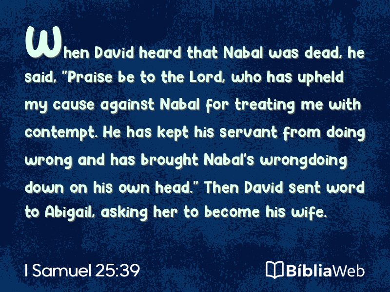 I Samuel 25:39 em imagem para compartilhar