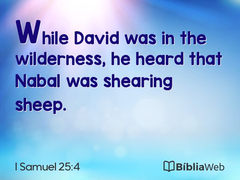 I Samuel 25:4 em imagem para compartilhar