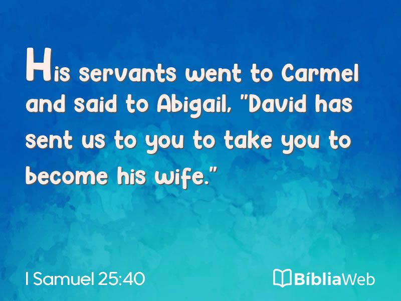 I Samuel 25:40 em imagem para compartilhar