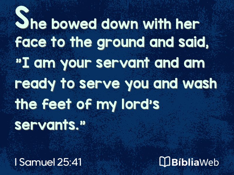 I Samuel 25:41 em imagem para compartilhar