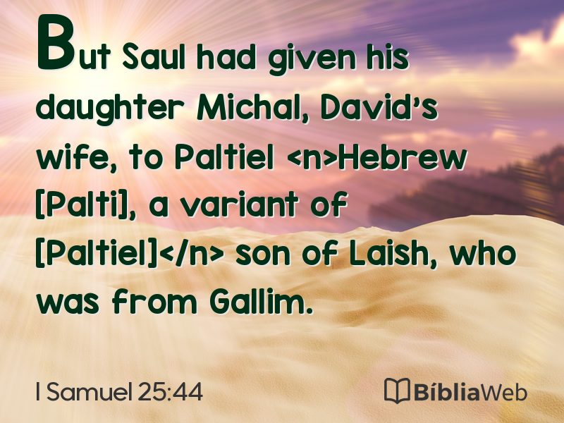 I Samuel 25:44 em imagem para compartilhar