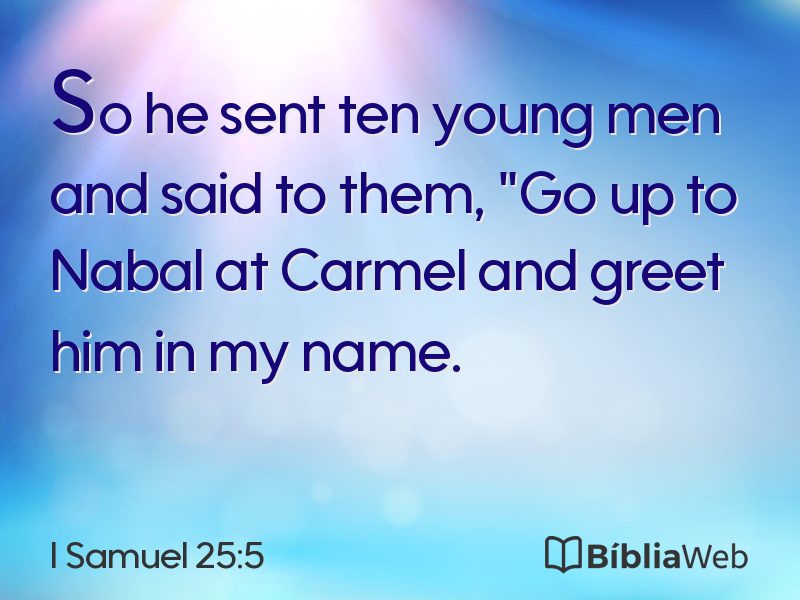 I Samuel 25:5 em imagem para compartilhar