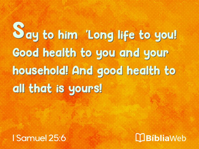 I Samuel 25:6 em imagem para compartilhar